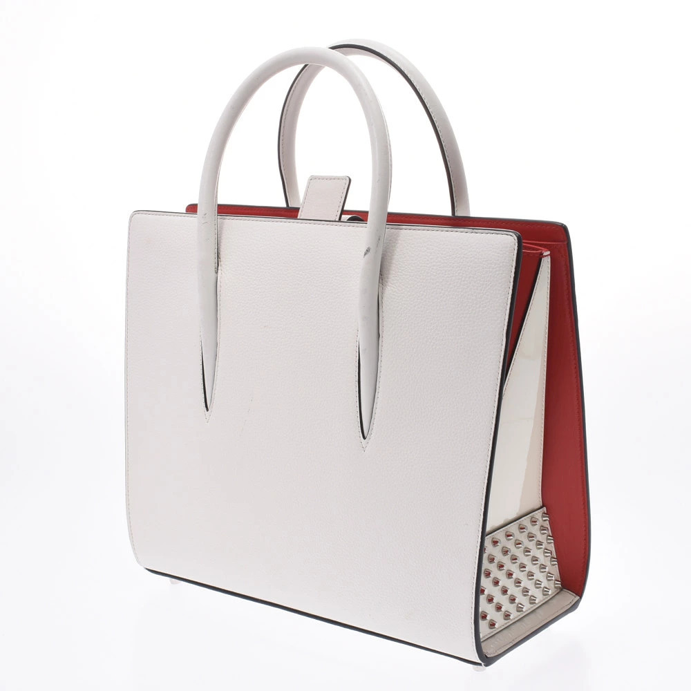 Christian Louboutin Paloma White Tote Calfskin Handbag White